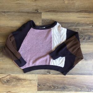 Asymmetrical cropped sweater